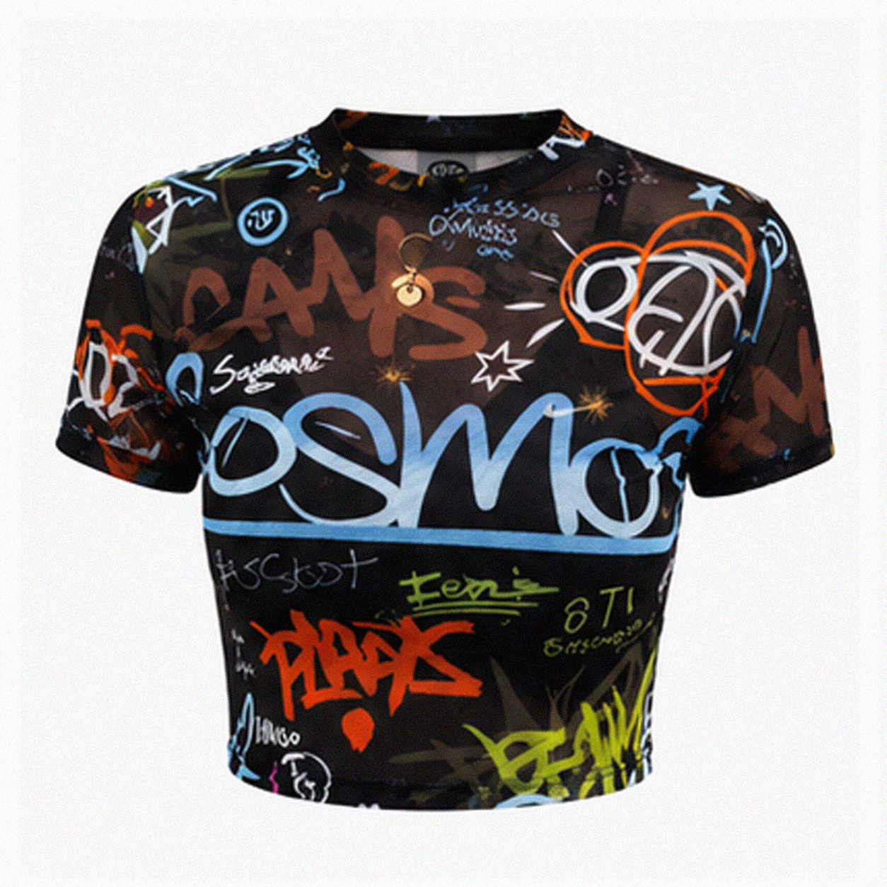 Cosmos Mesh Top – Graffiti Edition - Image 4