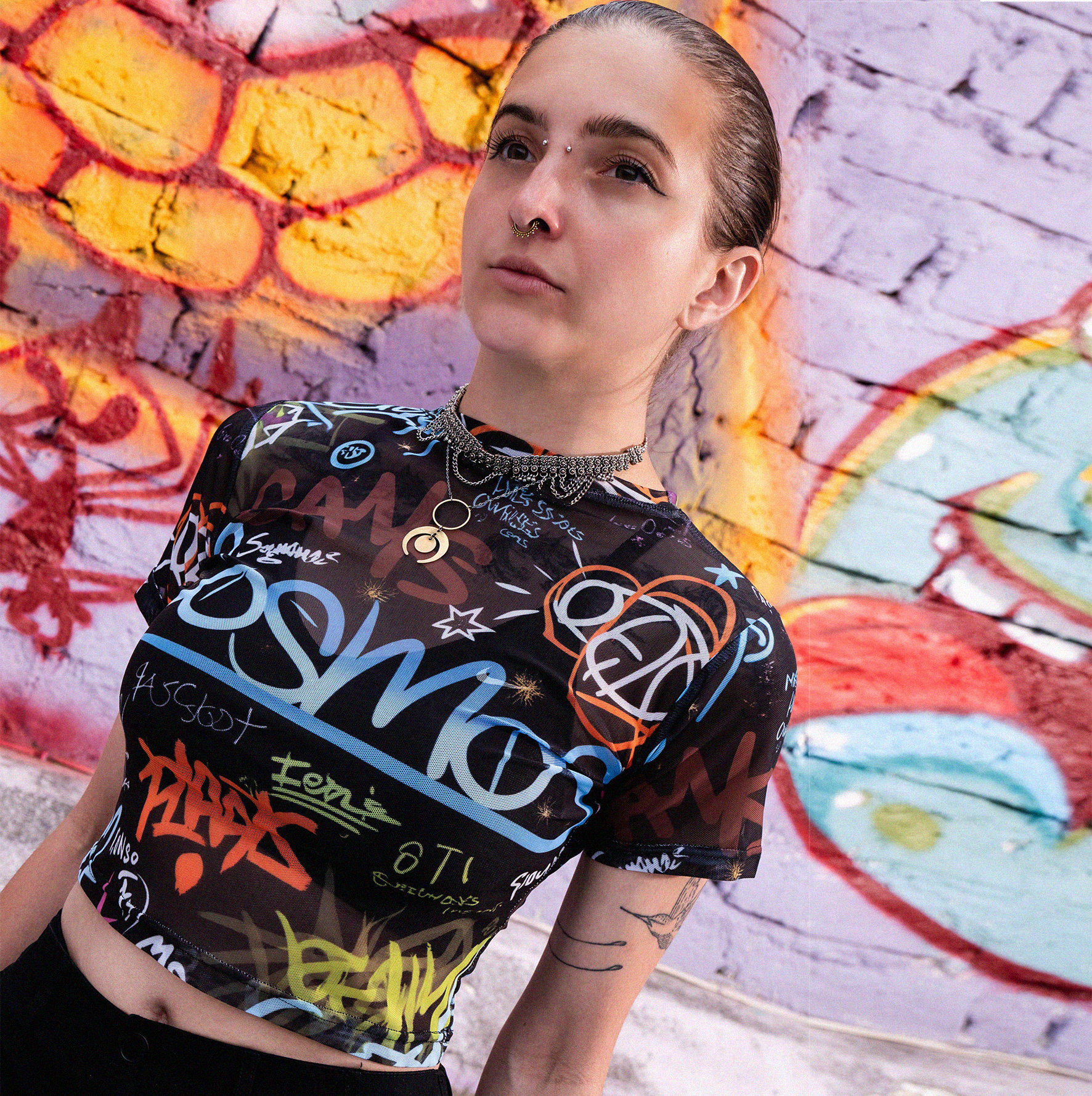 Cosmos Mesh Top – Graffiti Edition